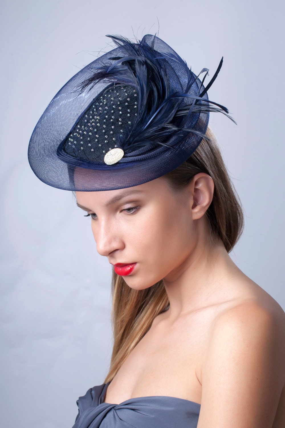 Royal blue Fascinator, cobalt blue Fascinator, Fascinator, blue