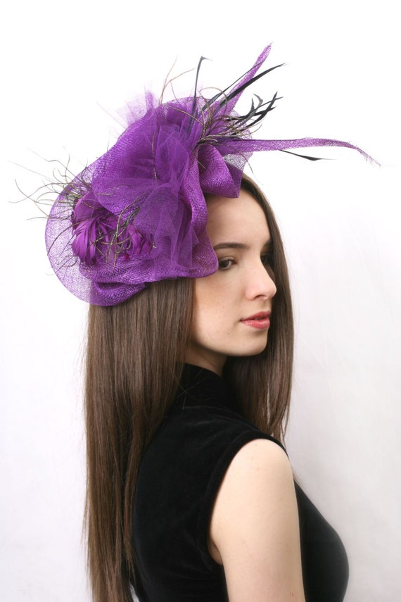 Purple Headpiece Lavender Ascot 