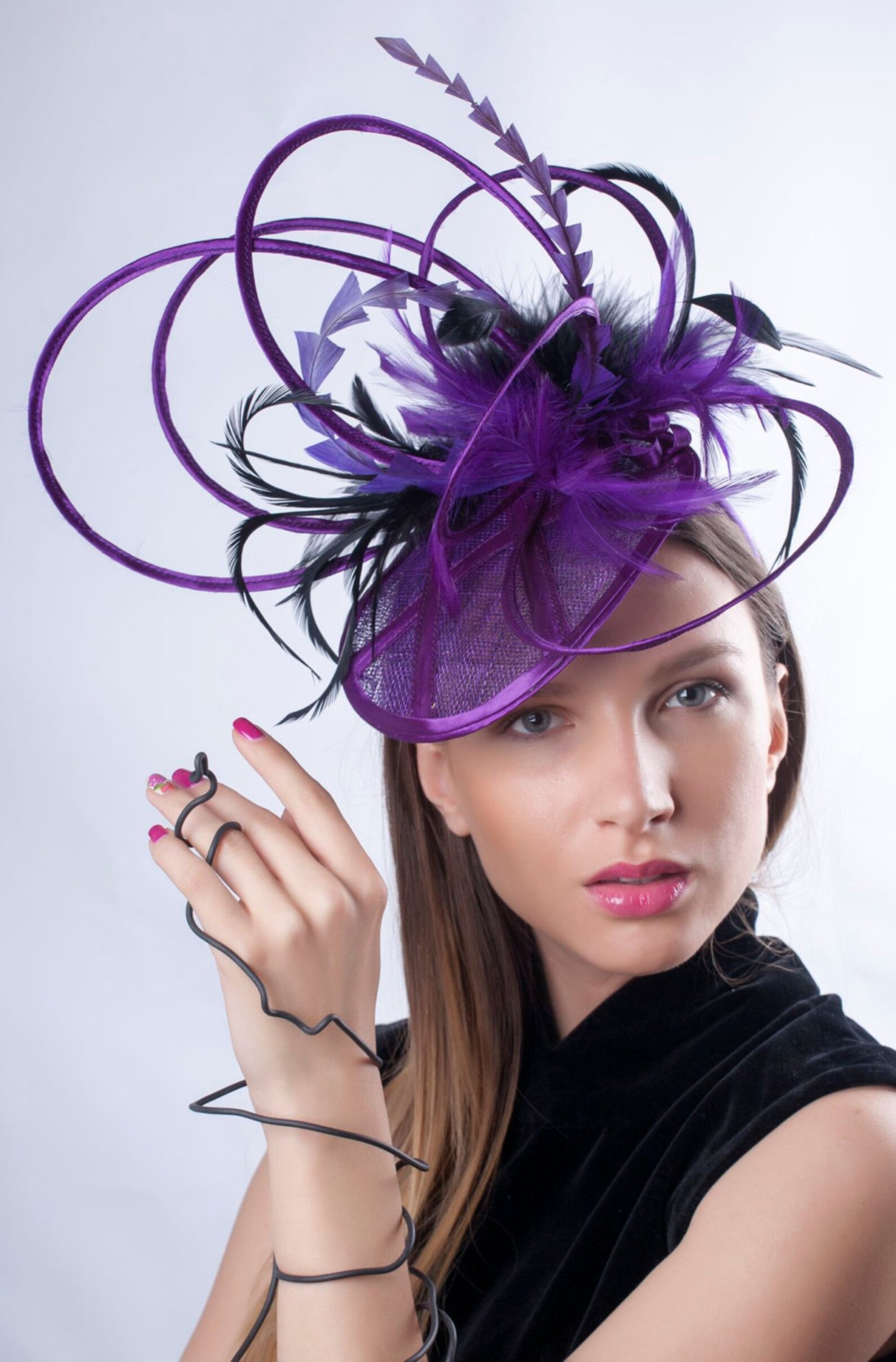 Kentucky Derby Headpiece Melbourne Cup Hat Derby Fascinator Etsy