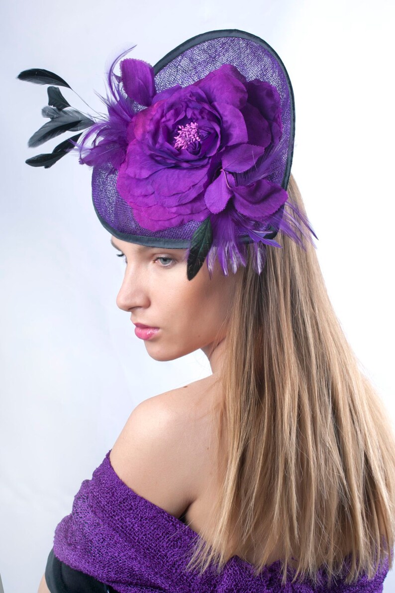 Lilac fascinator Derby fascinator hat purple hat Royal Etsy