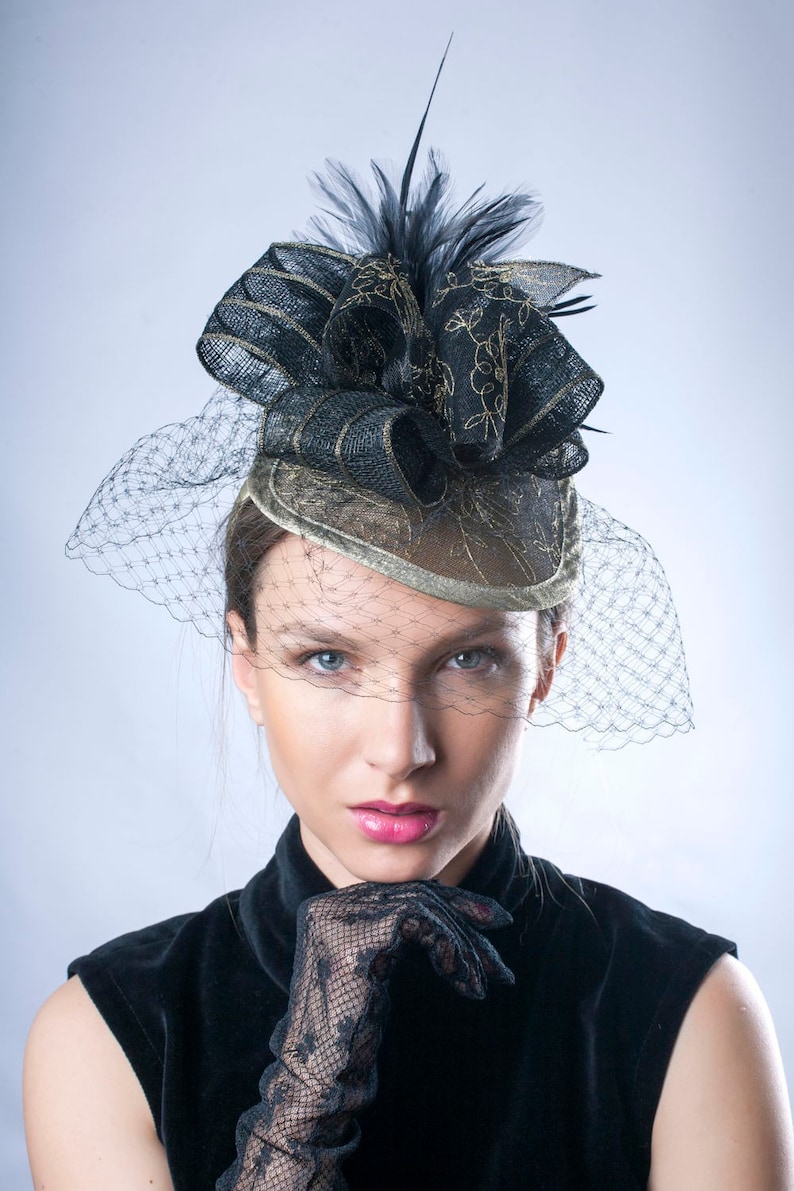 Golden Derby Headpiece Derby Fascinator Hat Kentucky Derby Etsy