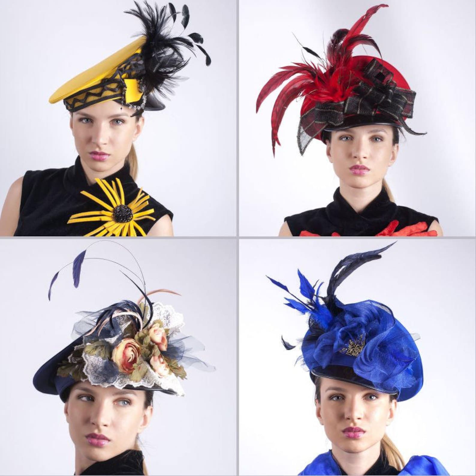 Melbourne Cup Hat, Carnival Hat, Festival Hat, Red Ascot Hat, Derby Hat