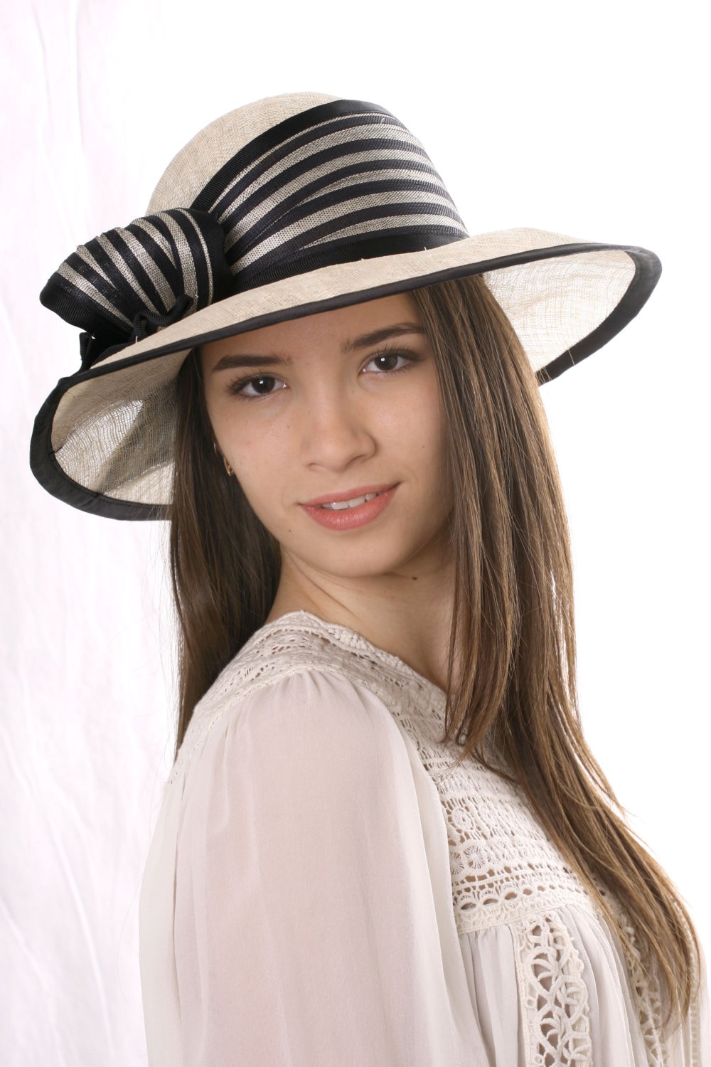 Asymmetric Wide-brim Hat Kentucky Derby 