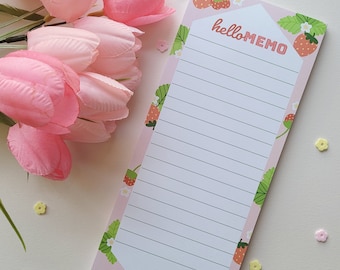 Hello Memo Strawberry Pink Notepad To Do List