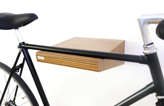 wooden bike mount wall