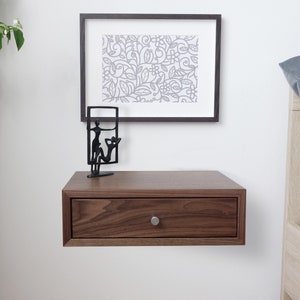 Floating nightstand with drawer, Floating Bedside table