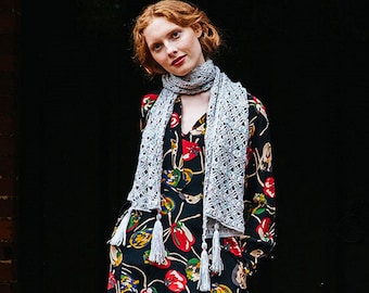 Mrs. Dalloway - A Digital Pattern for a beautiful crochet wrap by Theodora Goes Wild in a luxurious silk and merino yarn