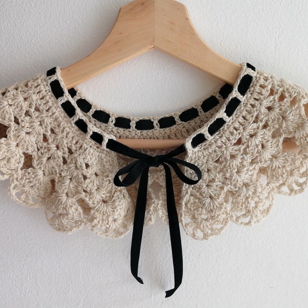 Peter Pan Collar - PDF Pattern - Oversized Collar - RBG - Detachable Collar - Cottage Core - Vintage Lace Collar - Prairie Collar