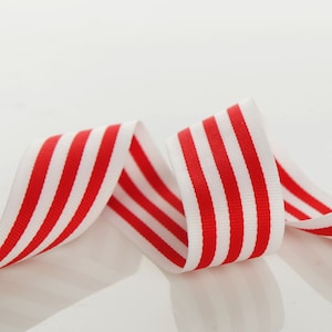 Red and White Candy Cane Ribbon - 3.8cm