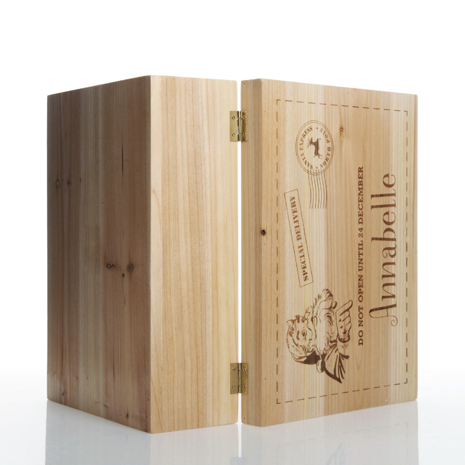 Personalised Do Not Open Wooden Christmas Eve Box | Etsy