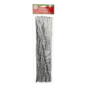 9mm Chenille Pipe Cleaners - Pack of 25 - Pink