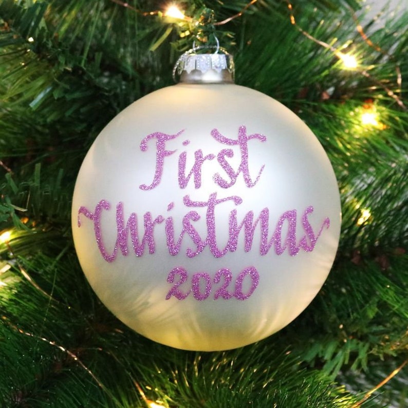 First Christmas Girl Personalised Christmas Bauble image 5