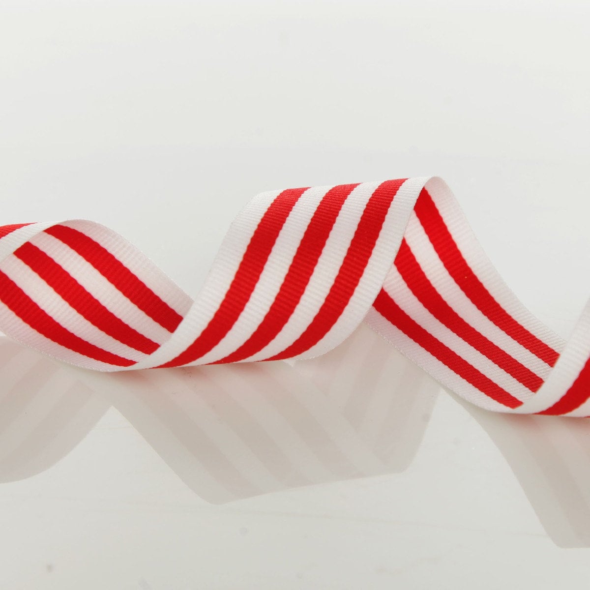 Red and White Candy Cane Ribbon 3.8cm 