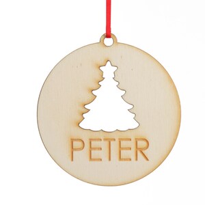 Personalised Tree Cutout Christmas Decoration