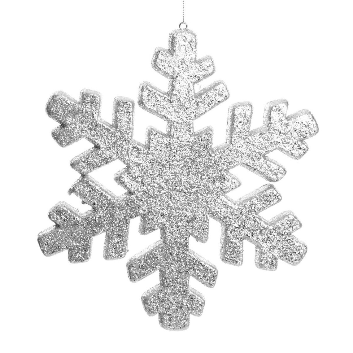 Silver Glitter Hanging Snowflake - Large - Etsy