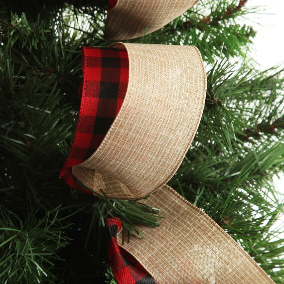 Fiocco per puntale albero di Natale / Fiocco regalo per albero di Natale / Decorazione per albero di Natale / Fiocco fatto a mano, puntale albero di Natale / Decorazione per le