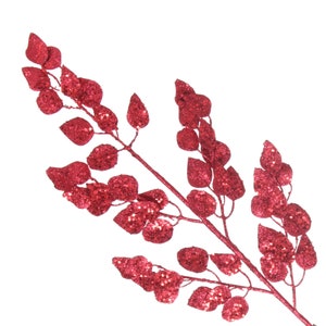 Bordeauxrode glitter paillettenbladspray