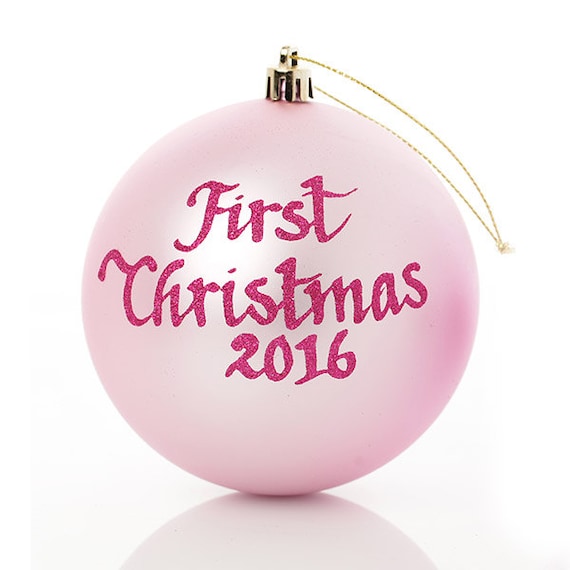 Boule De Noël "My First Christmas 2025" En Verre Rose Peinte à La Main - Avec Ruban - Boîte Souvenir - Mamas & Papas - 9