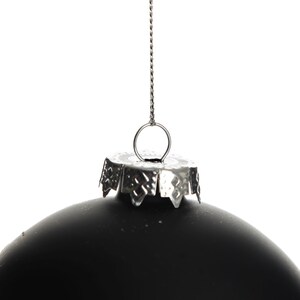 Personalised Black Glass Christmas Bauble Medium image 3