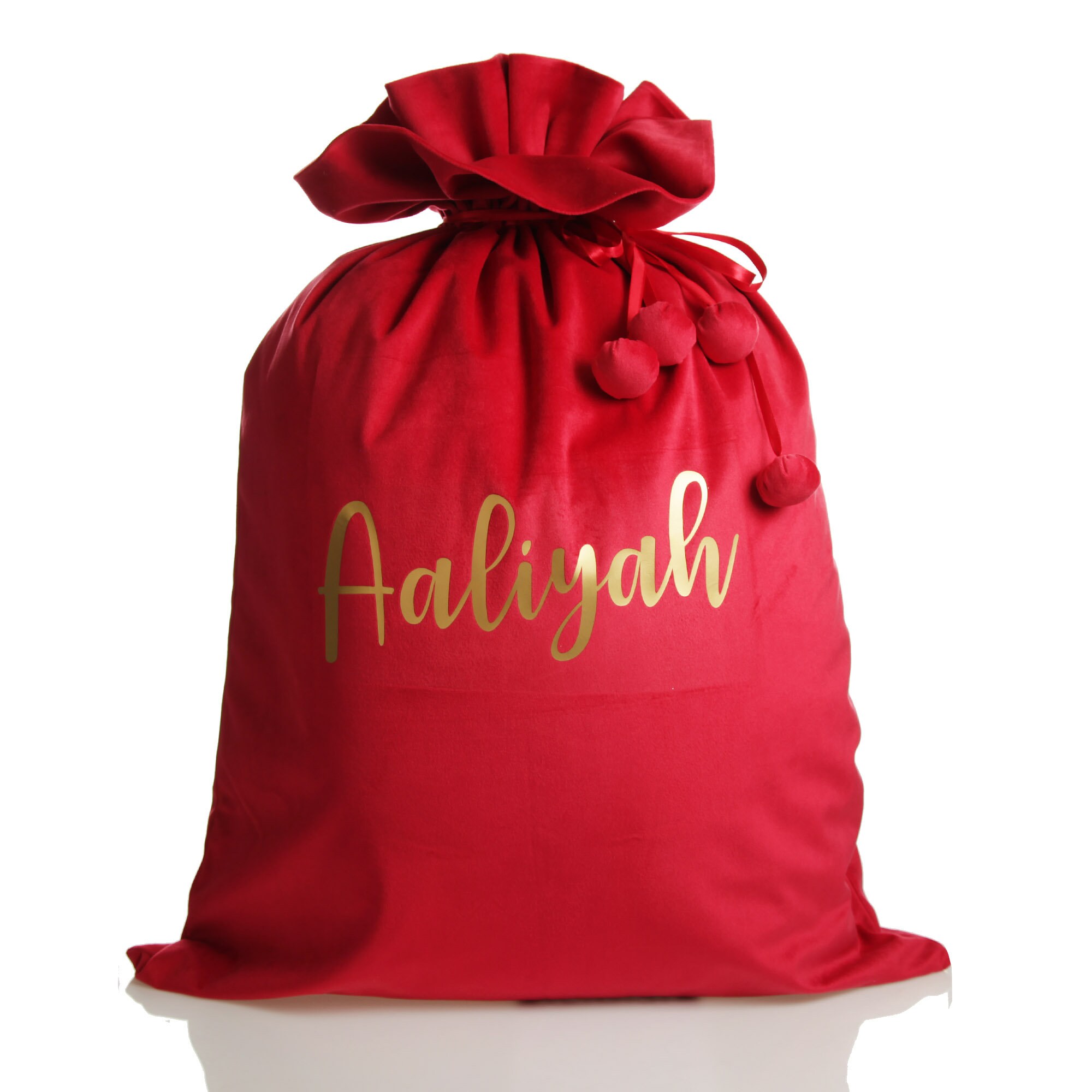 Personalised Dark Red Velvet Santa Sack Etsy