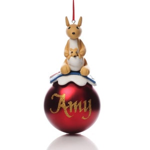 Personalised Red Kangaroo Christmas Character