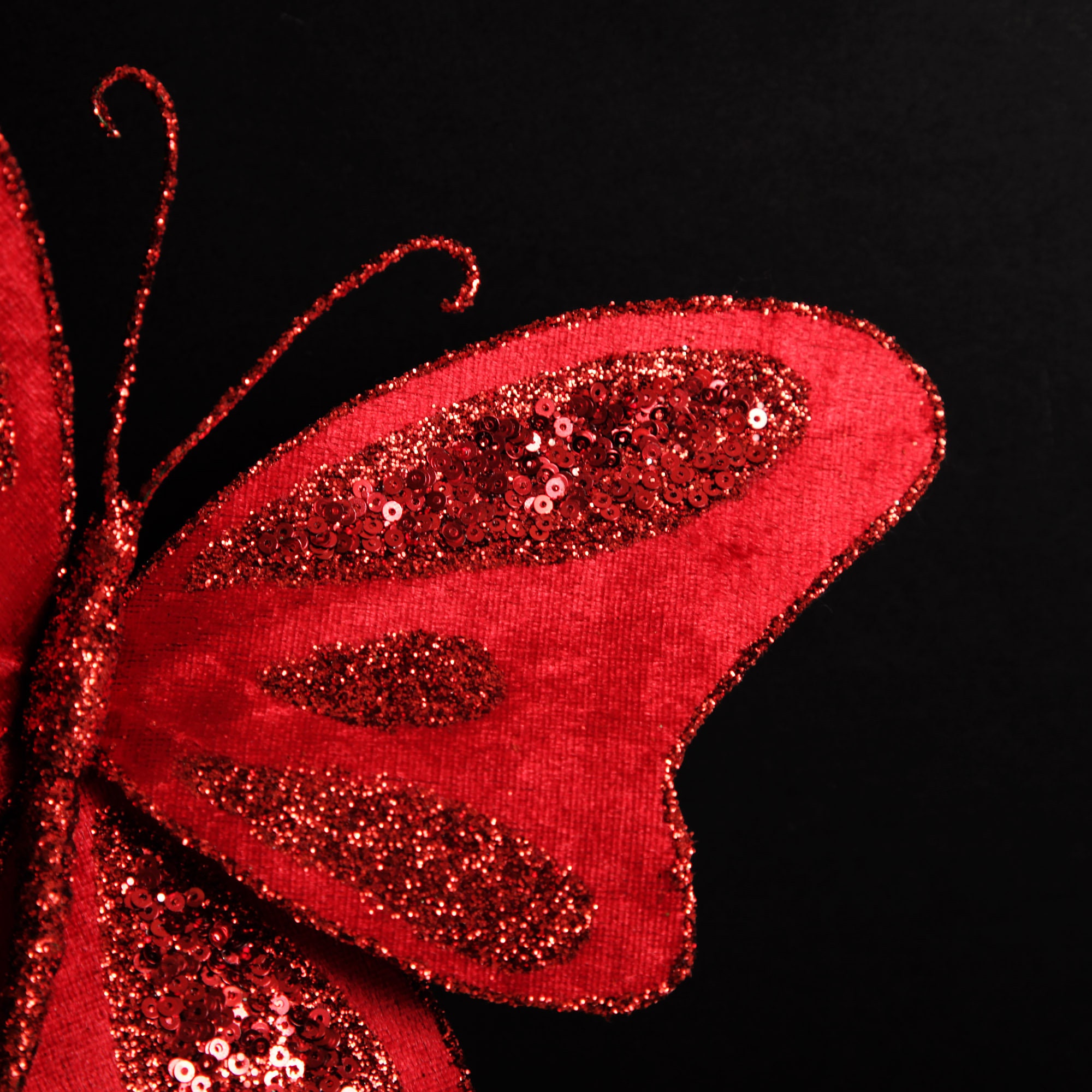 Red Velvet and Sequin Butterfly Clip - Etsy