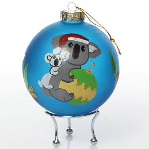 Bauble Australiana Koala Azul Fosco