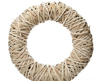 Whitewashed Rattan Wreath