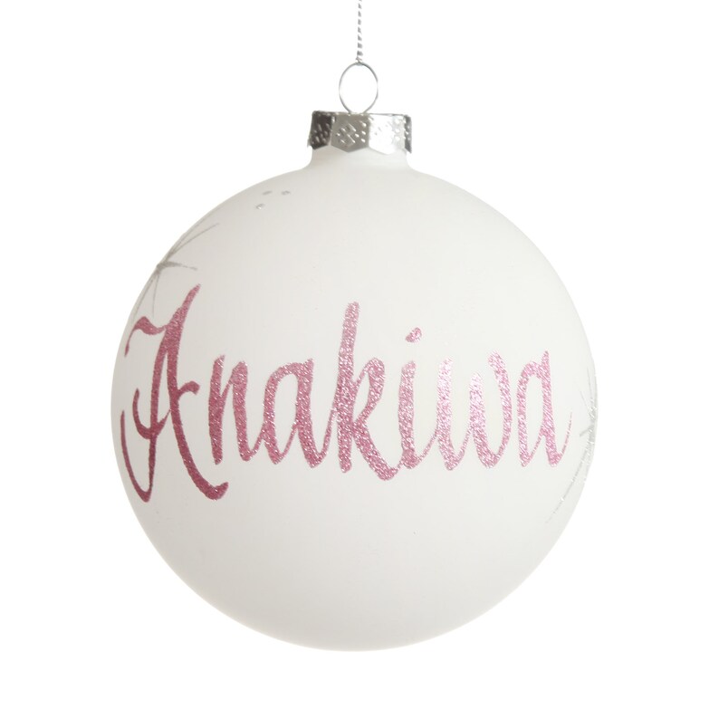 First Christmas Girl Personalised Christmas Bauble image 3
