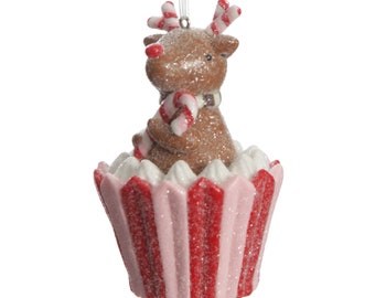 Reindeer Cupcake Christmas Tree Decoration