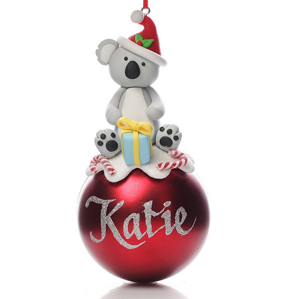 Red Koala Christmas Character Bauble