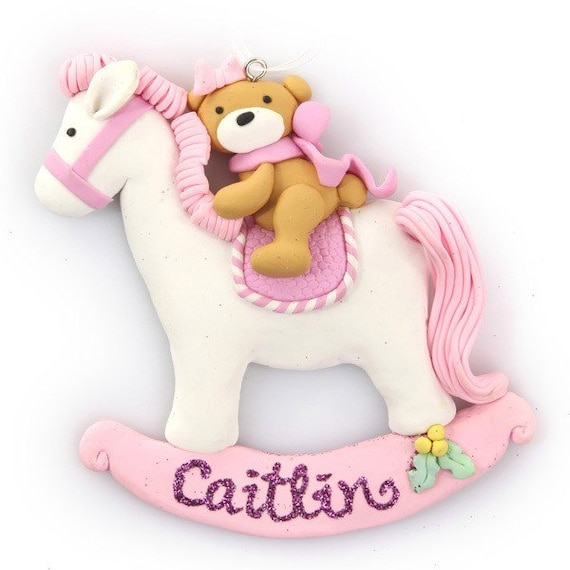 Adorno de caballo balancin rosa Etsy Espana