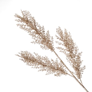 Rose Gold Glitter Leaf Spray