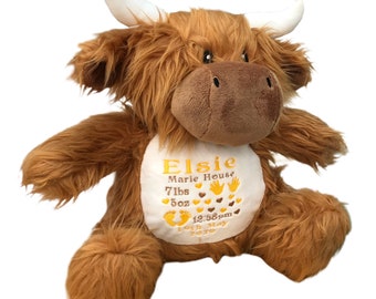 highland cow dog toy