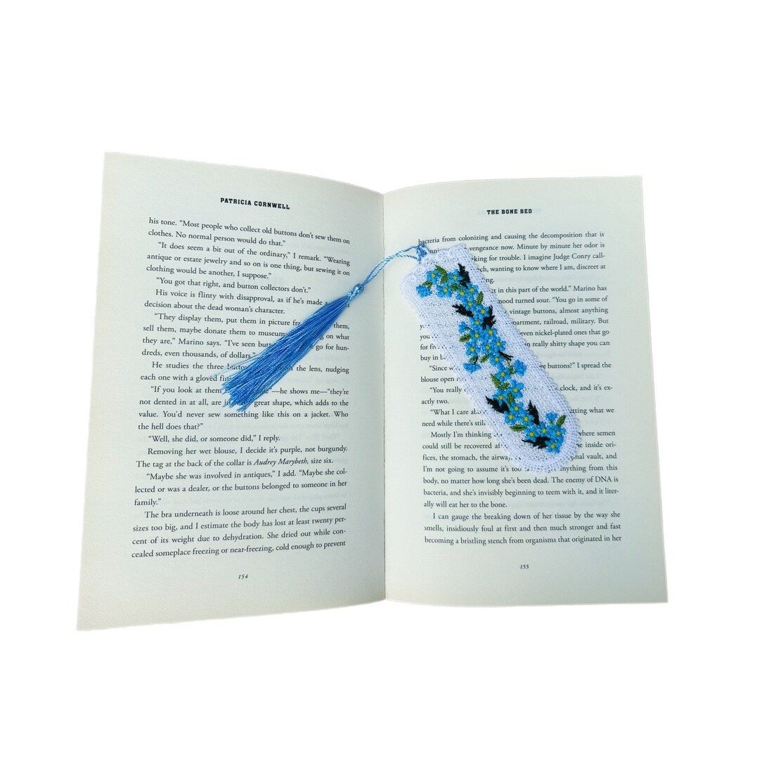 Lace Embroidered Bookmark Etsy UK