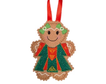 Irish Dancer Gingerbread Man Felt Decoration