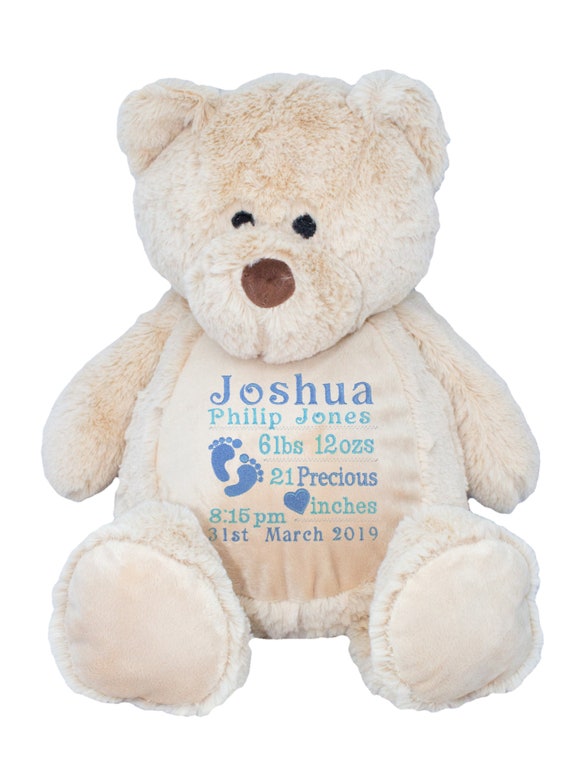 Teddy Bear Personalised Soft Toy Personalised Embroidered Teddy