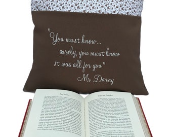 Mr Darcy Cushion, Pride and Prejudice cushion, Mr Darcy Pillow, Book Cushion, Reading Cushion, Reading Pillow, Jane Austin Cushion