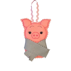 Pig in Blanket Felt Decoration