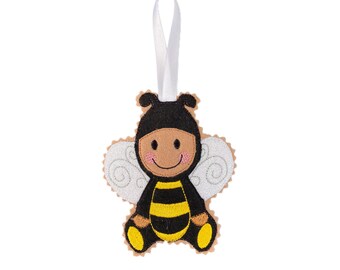 Bumblebee Dress Up Gingerbread Man Felt Decoration