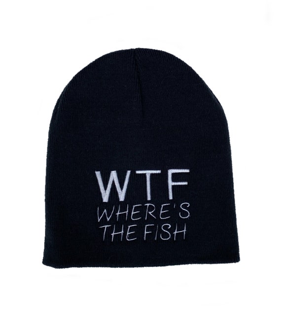 Novelty Quote Wheres the Fish Joke Beanie Hat -  Canada