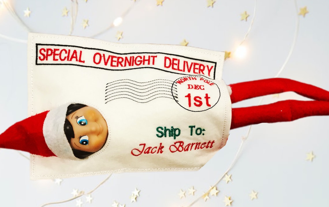 Elf delivery Envelope personalised elf on the shelf accessory Etsy