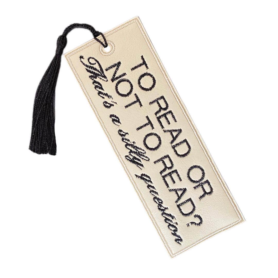 Embroidered Letherette Shakespeare Bookmark: Embroidered Leatherette, Gift for Book Lovers - Etsy
