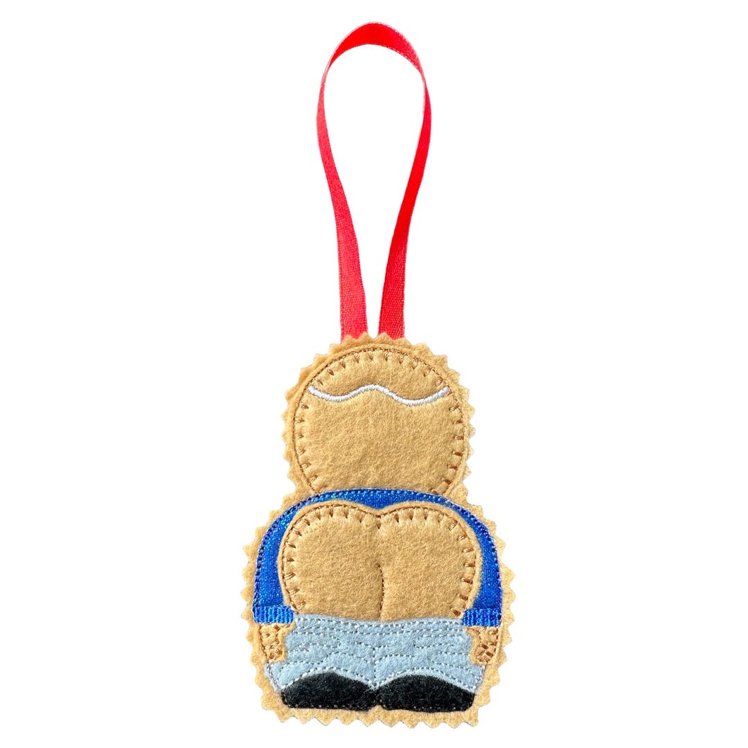 Mooning / Rude Gingerbread Man Felt Decoration - Etsy