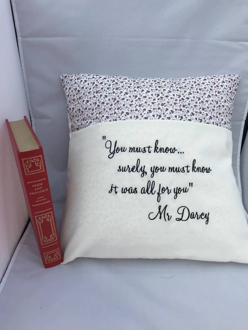 Mr Darcy Cushion Pride and Prejudice Mr darcy pillow | Etsy