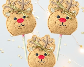 Reindeer Felt Lollipop Holder – Christmas Party Favour