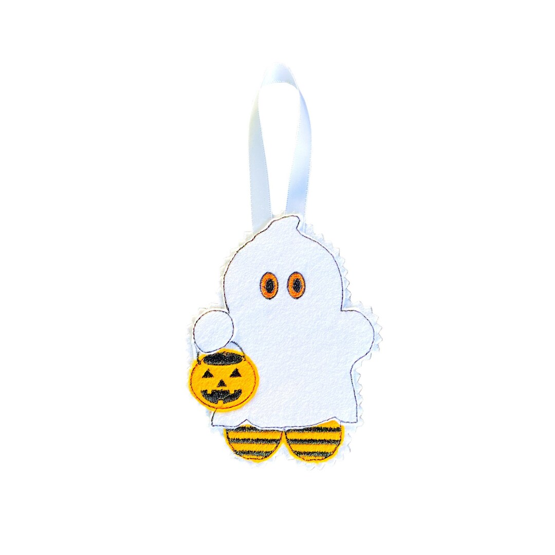 Ghost Gingerbread Man Halloween Felt Decoration - Etsy