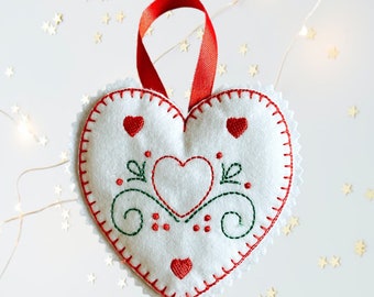 Christmas Heart Felt Decoration