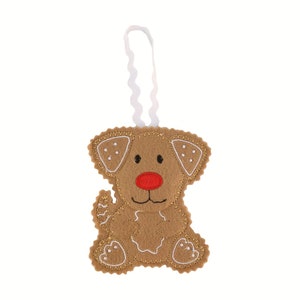 Decoração de feltro de gengibre para cachorro