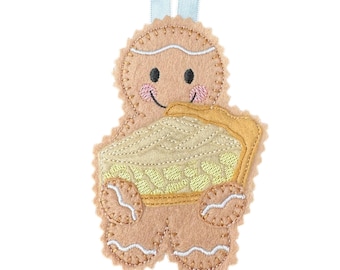 Apple Pie Gingerbread Felt Decoration